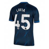 Camisa de Futebol Chelsea Romeo Lavia #45 Equipamento Secundário 2023-24 Manga Curta